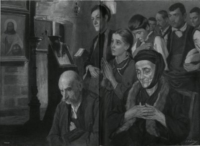 In the Orthodox Church by Ivana Kobilca